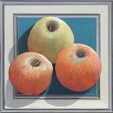 Three apples in a frame (print) by Patrick Lessware, Giclee Print, Giclee Print